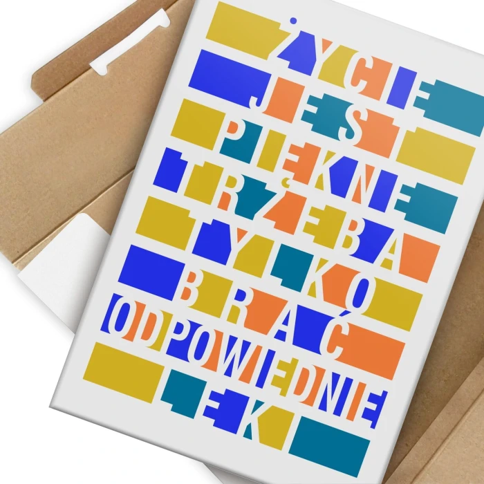 Poster metal życie jest piękne gift
