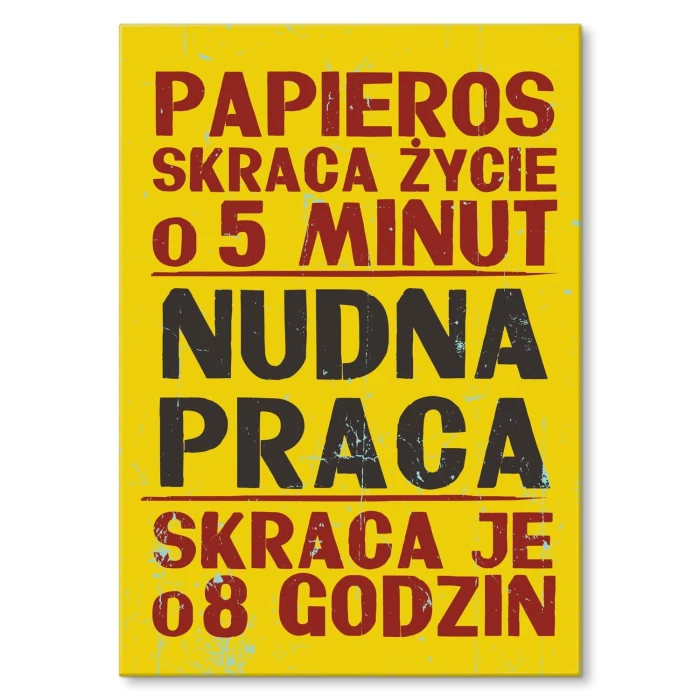 Poster metal nudna praca gift