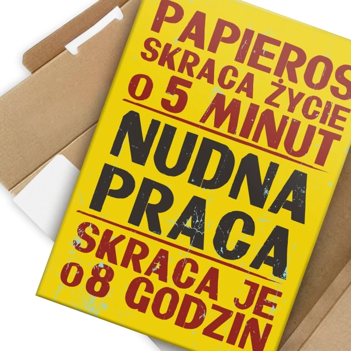 Poster metal nudna praca gift