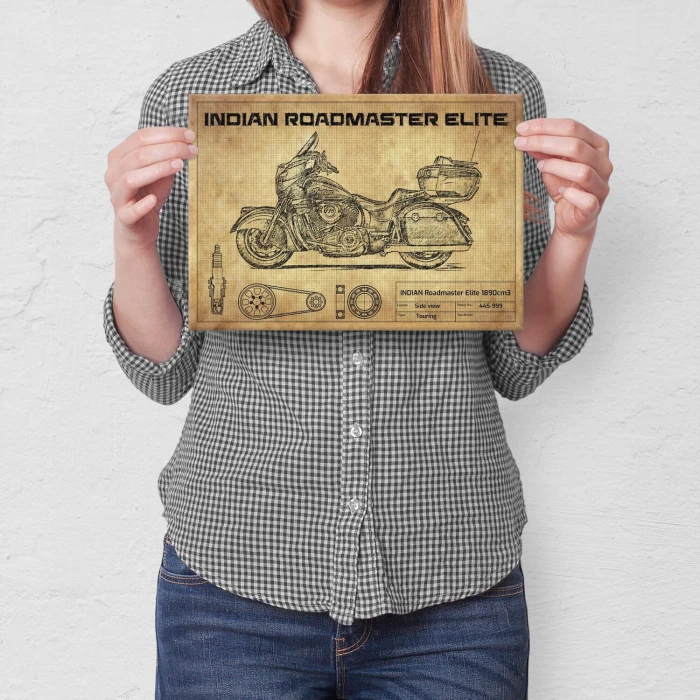 Plakat metalowy NDIAN Roadmaster Elite Prezent