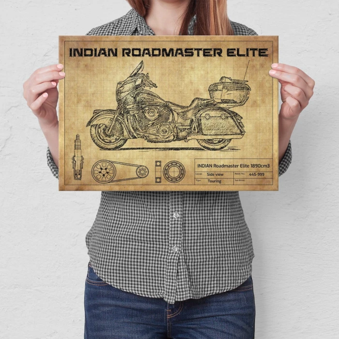 Plakat metalowy NDIAN Roadmaster Elite Prezent