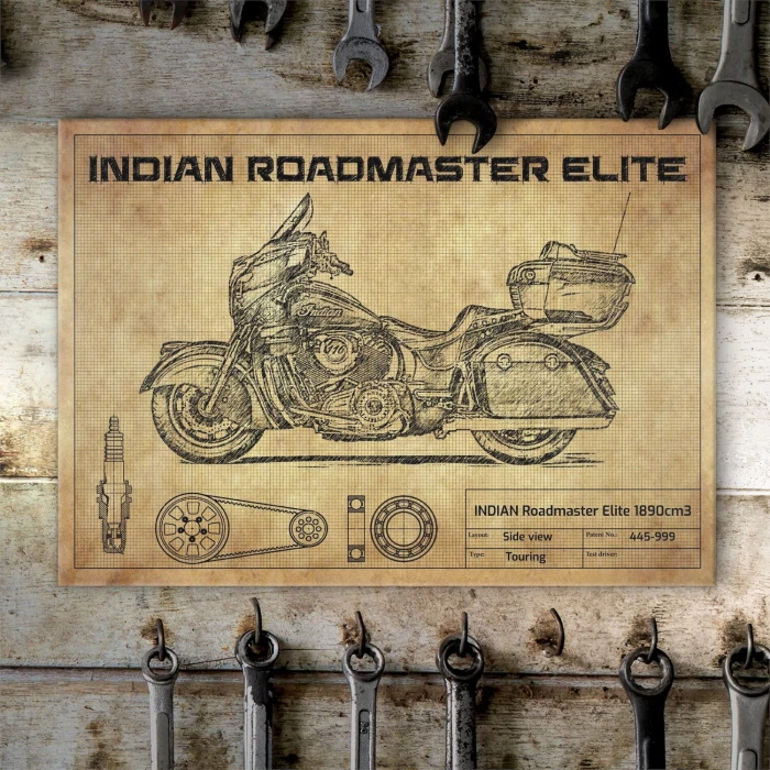Plakat metalowy NDIAN Roadmaster Elite Prezent