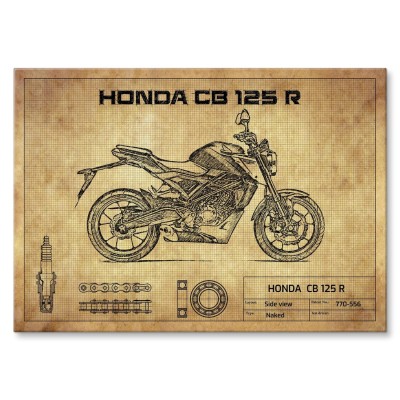 Poster metal Honda CB125R gift