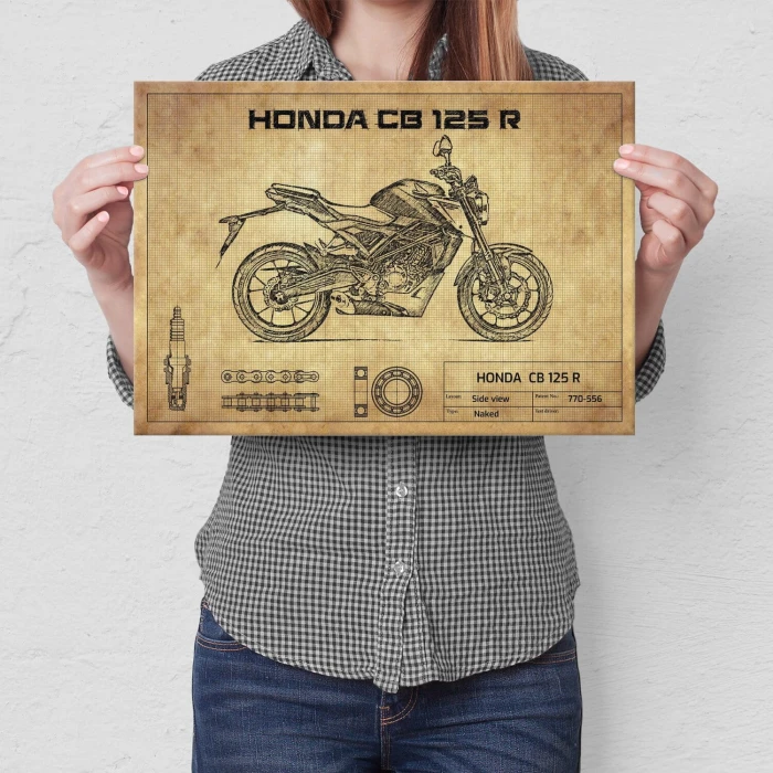 Poster metal Honda CB125R gift