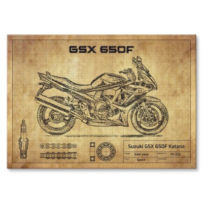 Plakat metalowy Suzuki GSX 650F Katana Prezent
