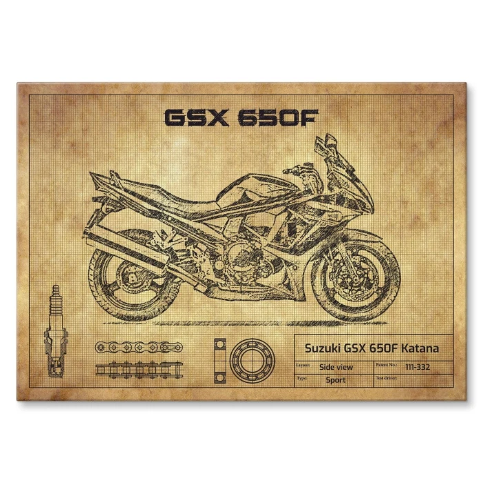 Poster metal Suzuki GSX 650F Katana gift