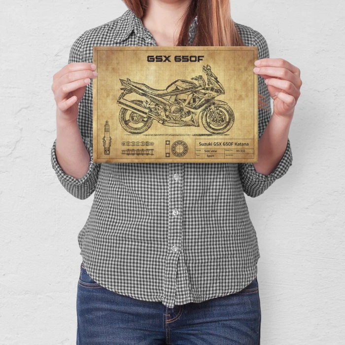 Plakat metalowy Suzuki GSX 650F Katana Prezent