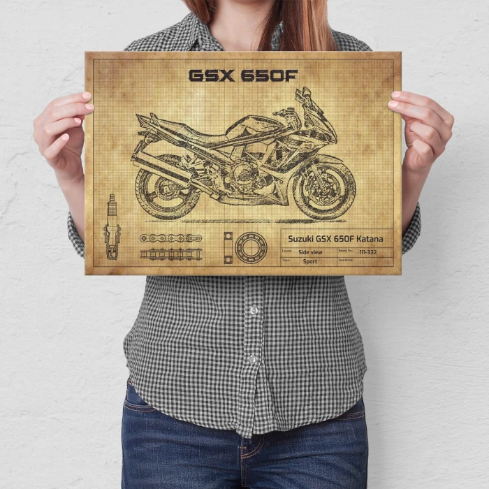 Poster metal Suzuki GSX 650F Katana gift