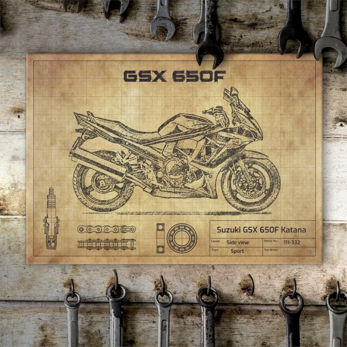 Plakat metalowy Suzuki GSX 650F Katana Prezent