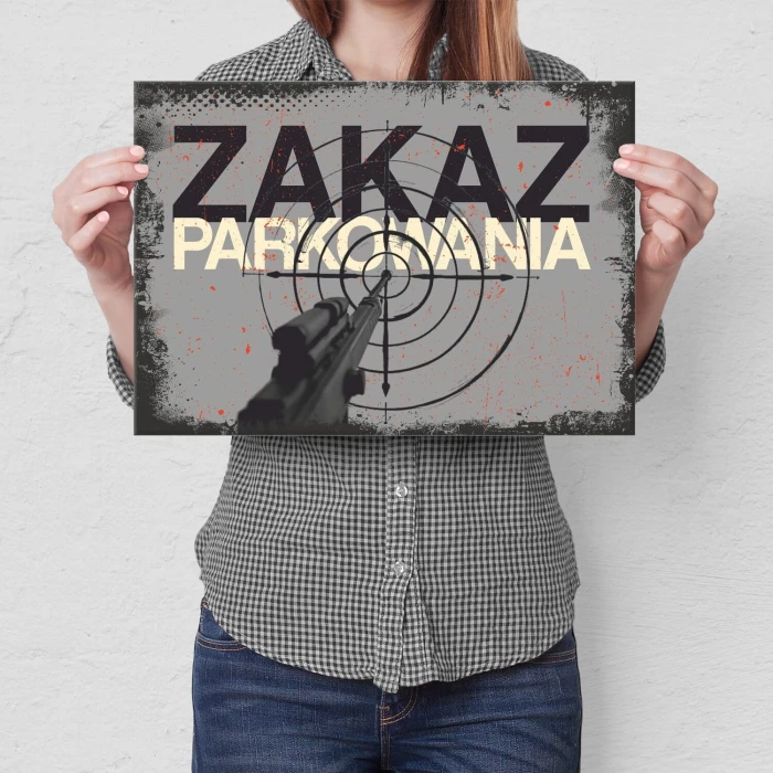 Plakat metalowy zakaz parkowania Prezent