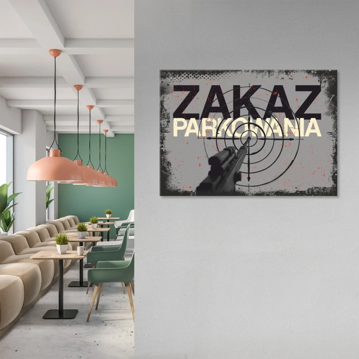 Plakat metalowy zakaz parkowania Prezent