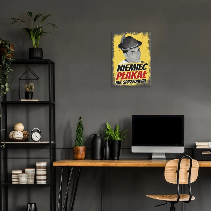 Plakat metalowy Niemiec płakał Prezent
