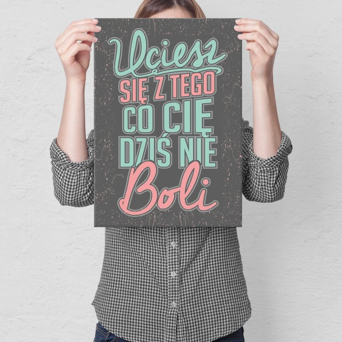 Plakat metalowy uciesz się z tego Prezent