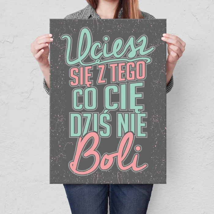 Plakat metalowy uciesz się z tego Prezent