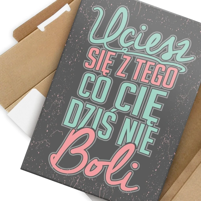 Plakat metalowy uciesz się z tego Prezent