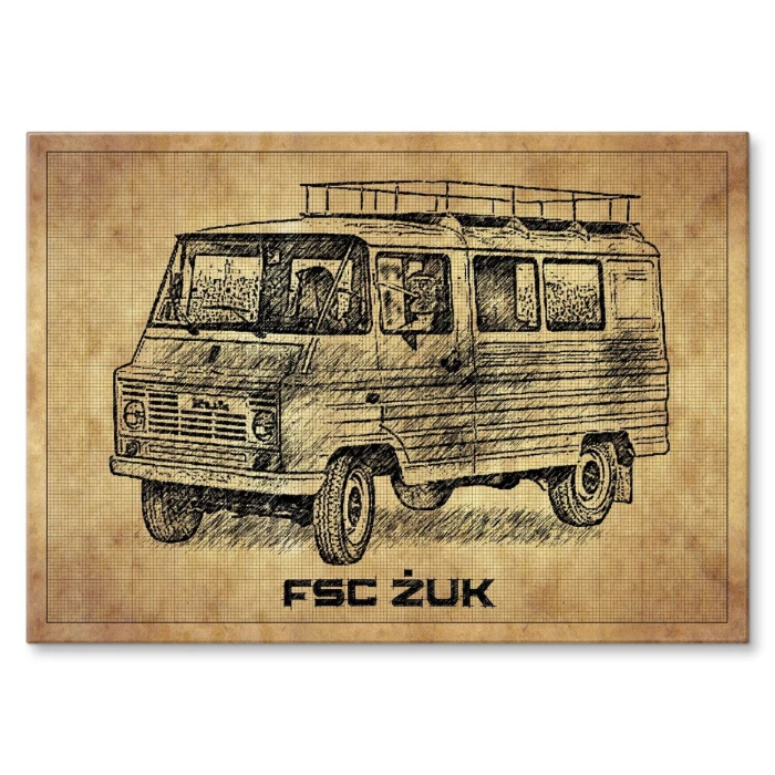 Plakat metalowy Żuk tech Prezent