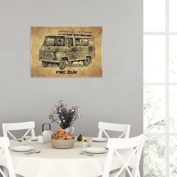 Plakat metalowy Żuk tech Prezent