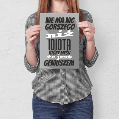 Plakat metalowy nie ma nic gorszego Prezent