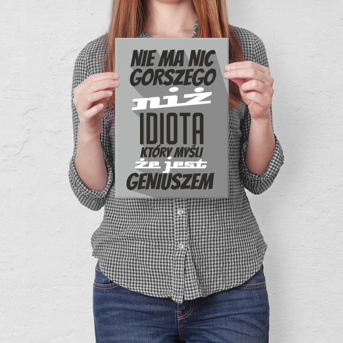 Plakat metalowy nie ma nic gorszego Prezent