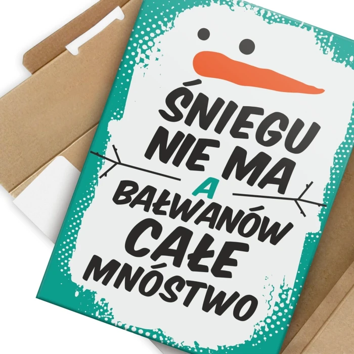 Plakat metalowy Śniegu nie ma Prezent