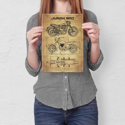 Plakat metalowy Junak M10 technika Prezent