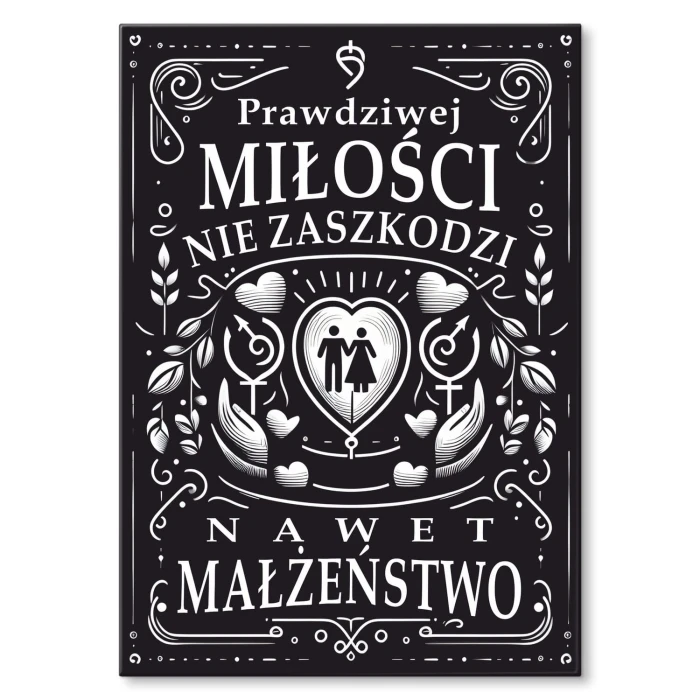 Plakat metalowy Prawdziwej miłości Prezent