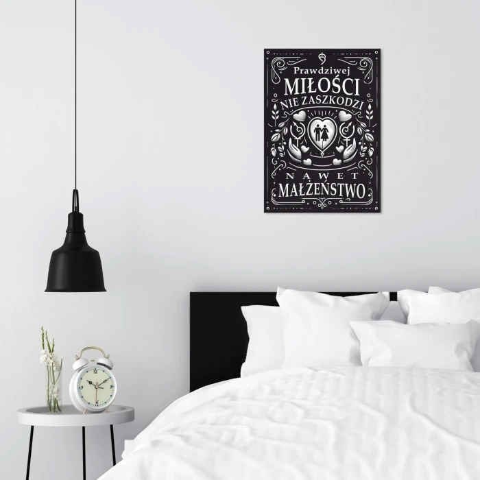 Plakat metalowy Prawdziwej miłości Prezent