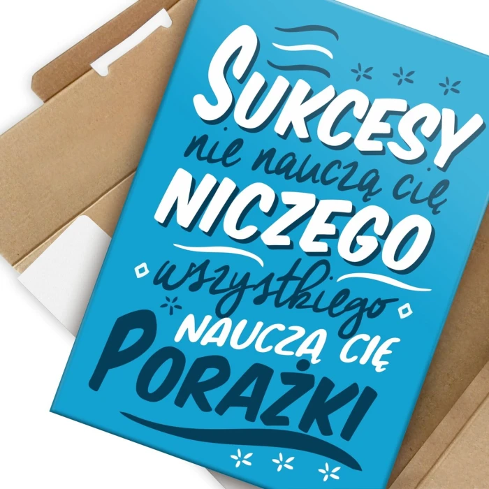 Plakat metalowy sukcesy nie nauczą Prezent
