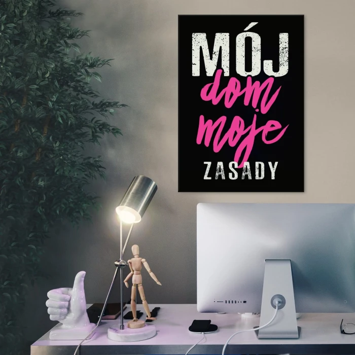 Plakat metalowy Mój dom moje królestwo Prezent