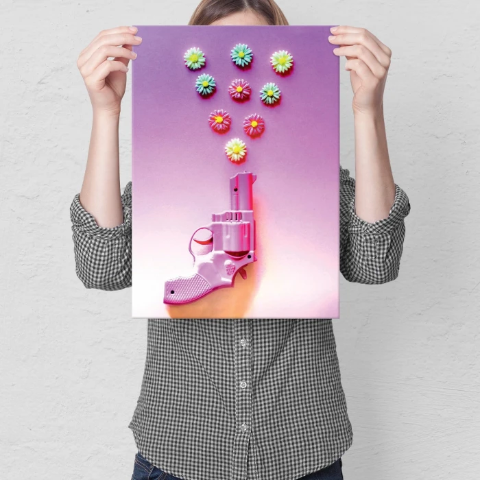 Plakat metalowy Kolorowy strzał Prezent