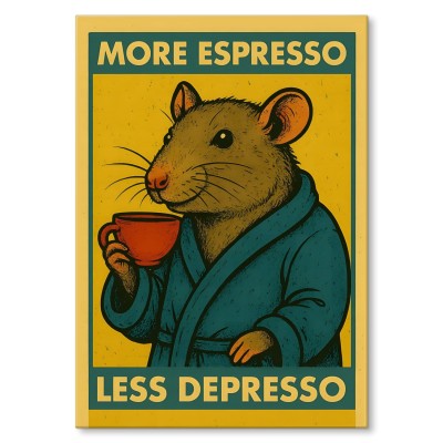 Plakat metalowy more espresso Prezent