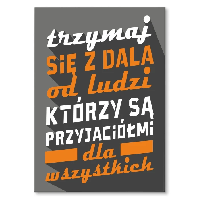 Plakat metalowy trzymaj się z dala Prezent