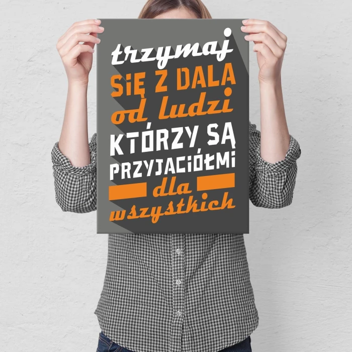 Plakat metalowy trzymaj się z dala Prezent
