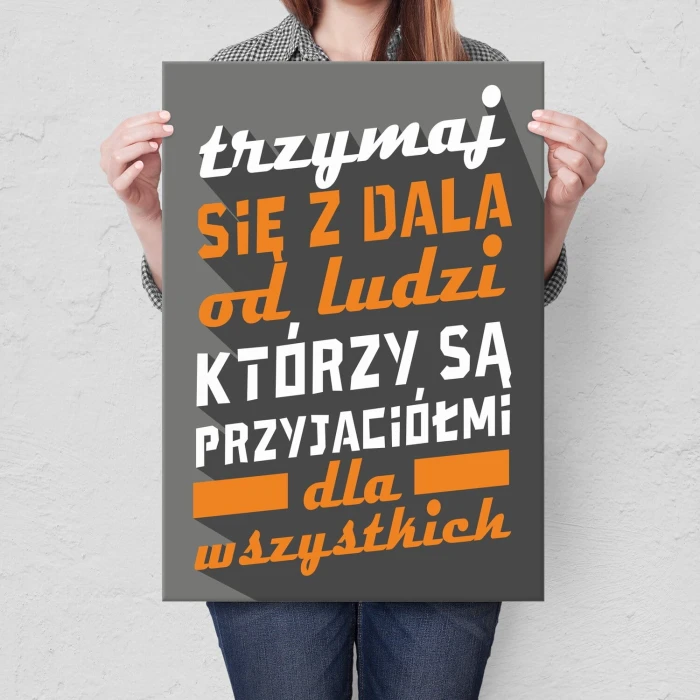 Plakat metalowy trzymaj się z dala Prezent