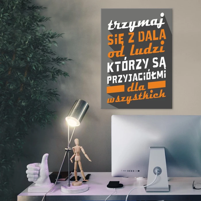 Plakat metalowy trzymaj się z dala Prezent