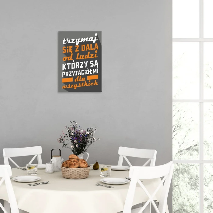 Plakat metalowy trzymaj się z dala Prezent