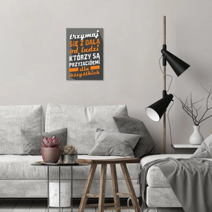 Plakat metalowy trzymaj się z dala Prezent