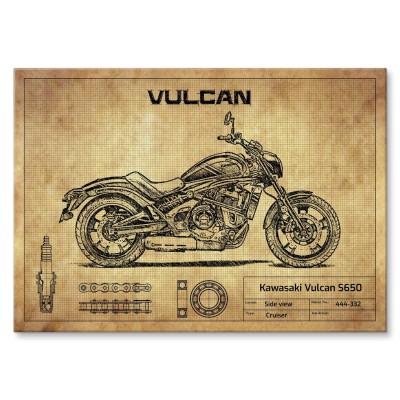Plakat metalowy Kawasaki Vulcan S650 Prezent