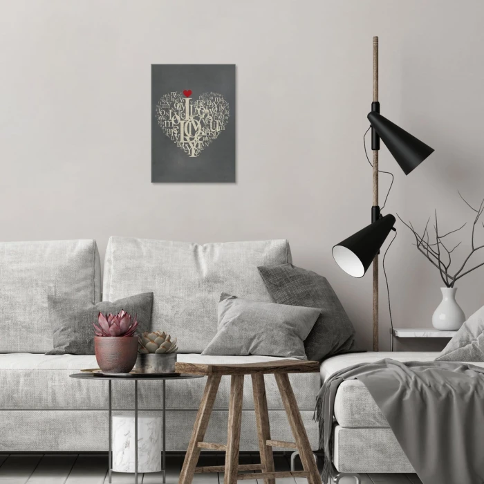 Plakat metalowy Miłosne litery Prezent