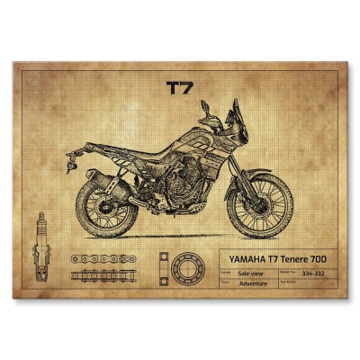 Plakat metalowy Yamaha T7 Tenere 700 Prezent