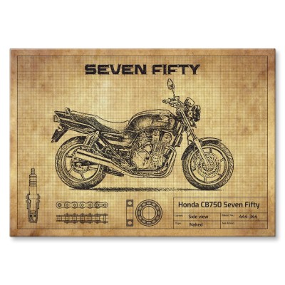 Plakat metalowy Honda SEVEN FIFTY Prezent