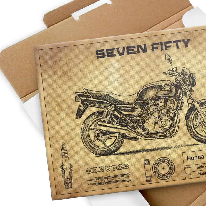 Plakat metalowy Honda SEVEN FIFTY Prezent