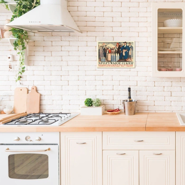 Plakat metalowy Spożywajcie cukier Prezent