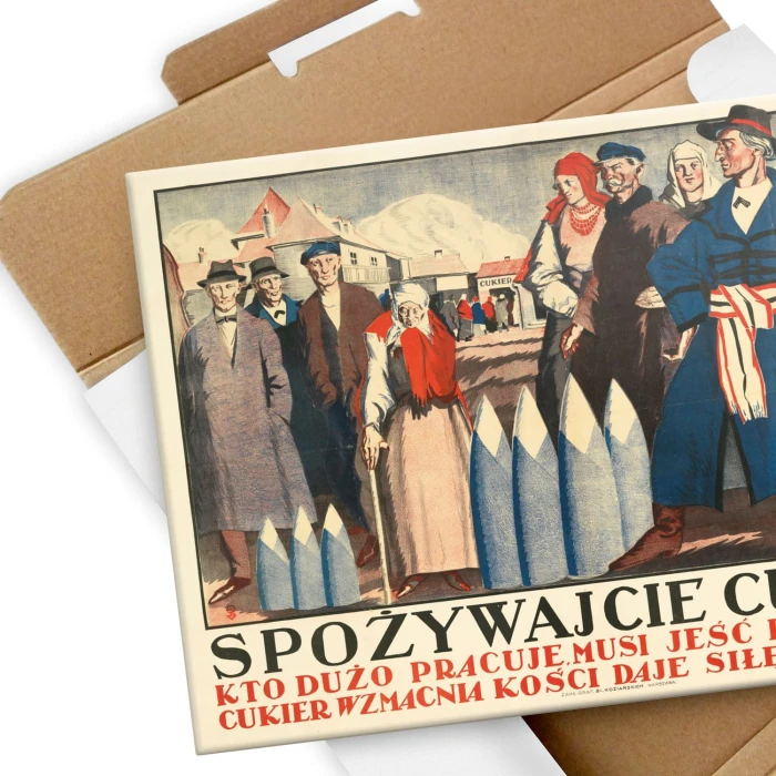 Plakat metalowy Spożywajcie cukier Prezent