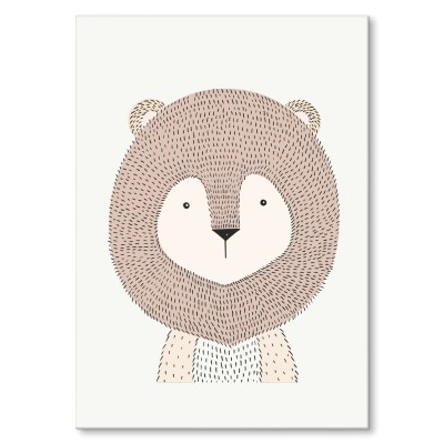 Plakat metalowy słodki lew Prezent