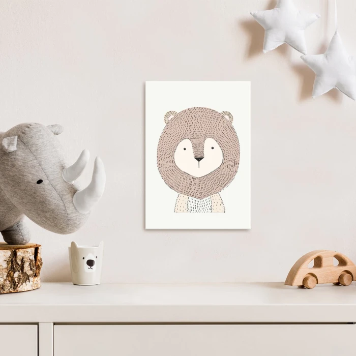 Plakat metalowy słodki lew Prezent