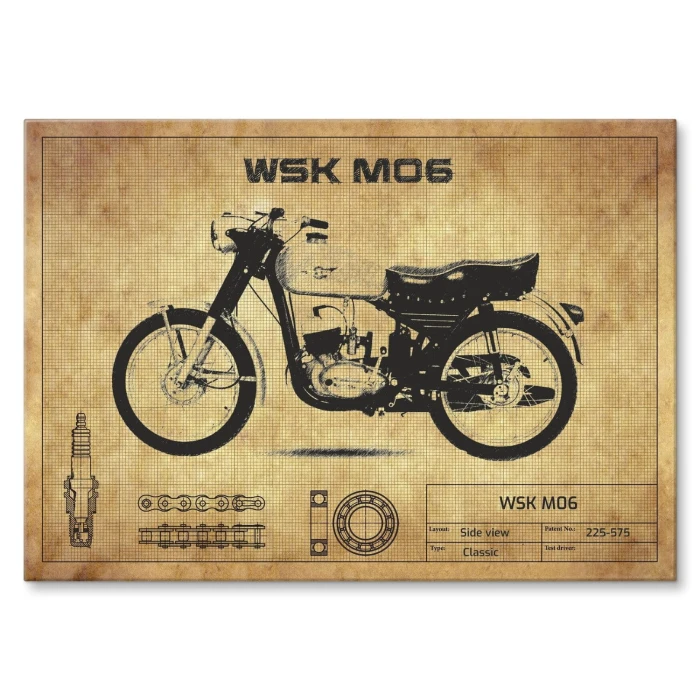 Plakat metalowy WSK M06 Prezent