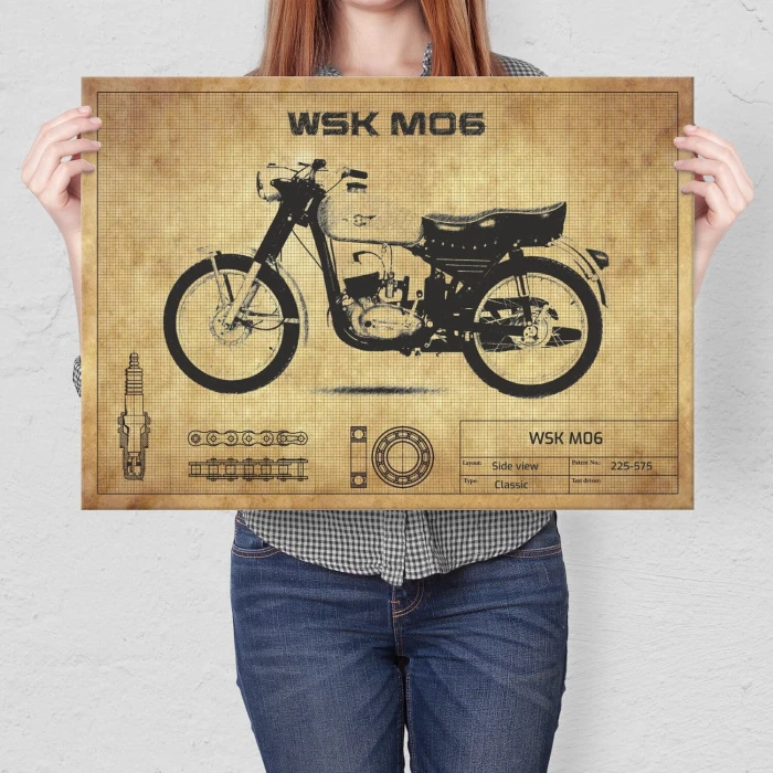 Plakat metalowy WSK M06 Prezent
