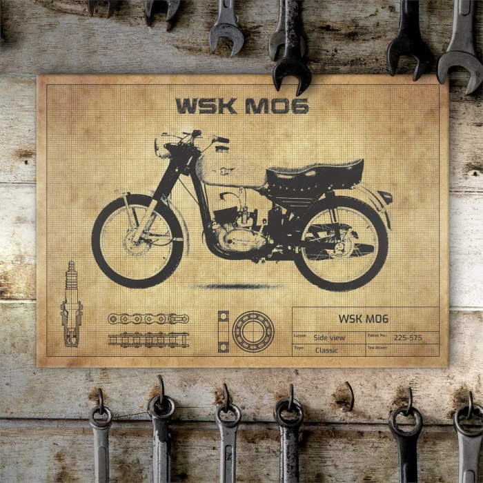 Plakat metalowy WSK M06 Prezent