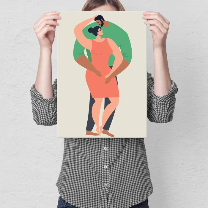 Plakat metalowy Para Prezent